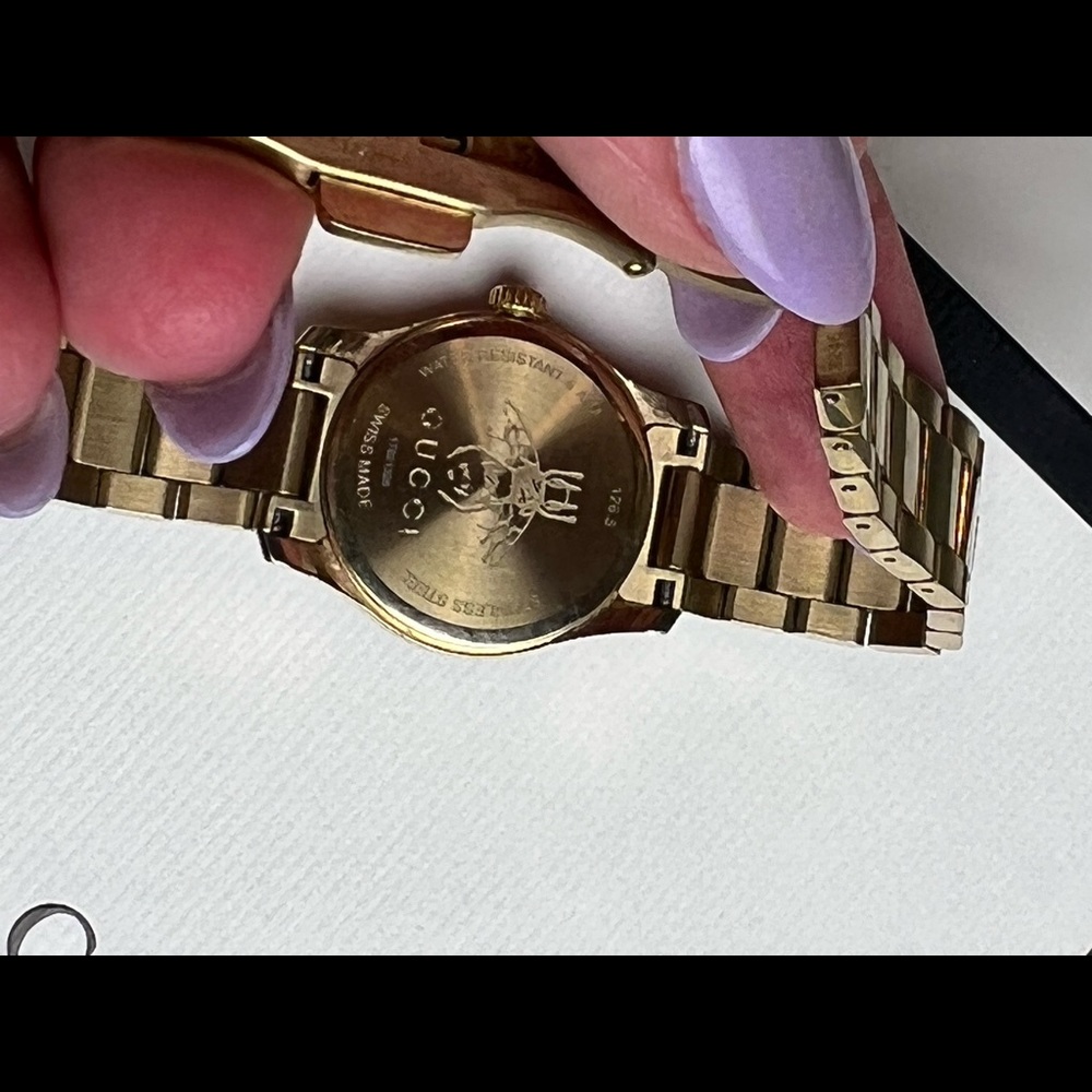 Gucci G-Timeless Silver Dial 27mm Steel Women Watch YA126576A $1150 #GW 126 - Picture 8 of 8